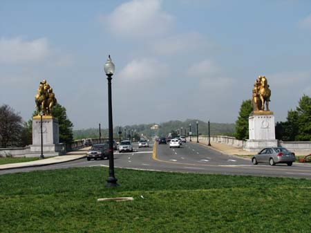 a bridge crossing to arlington cemetary